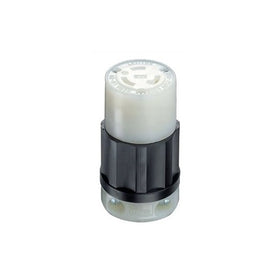 Leviton 2323 20 Amp, 250 Volt, NEMA L6-20R, 2P, 3W, Locking Connector, Industrial Grade, Grounding - Black-White