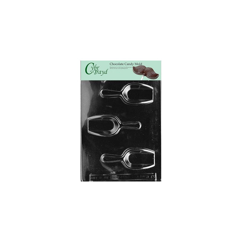 Cybrtrayd Life of the Party D073 Scoop Chocolate Candy Mold in Sealed Protective Poly Bag Imprinted with Copyrighted Cybrtrayd Molding Instructions