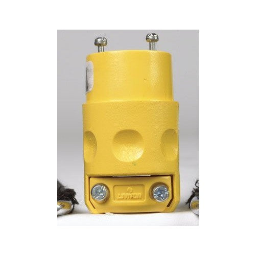 Leviton 660-515CV-0CV 15 Amp Vinyl Connector Grounded 125 Volt, Yellow