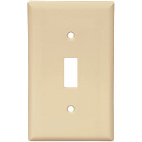 Eaton 2134V-SP-L Thermoset 1-Gang Standard Size Toggle Wall Plate Switch, Ivory