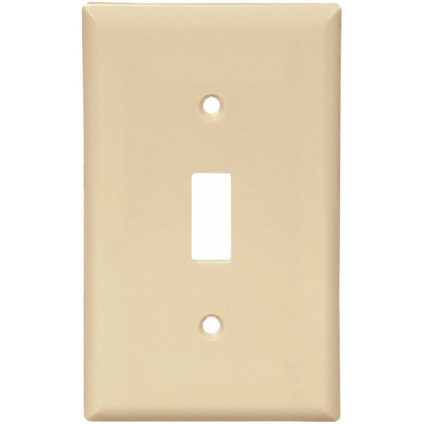 Eaton 2134V-SP-L Thermoset 1-Gang Standard Size Toggle Wall Plate Switch, Ivory