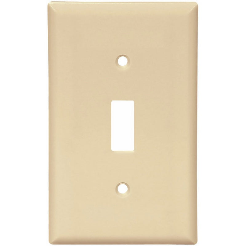 Eaton 2134V-SP-L Thermoset 1-Gang Standard Size Toggle Wall Plate Switch, Ivory