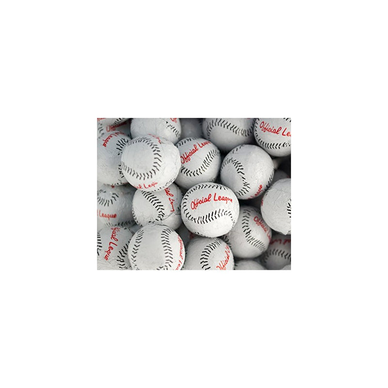 Madelaine Baseballs Premium Solid Milk Chocolate Balls (1 Pound)