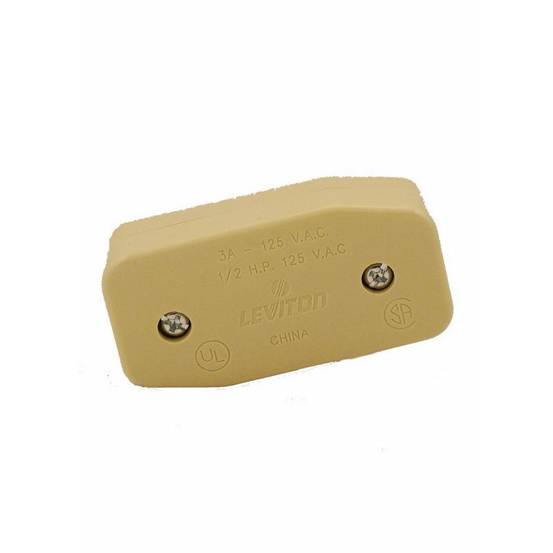 Leviton 5410-I Appliance Switch, Feed Thru Switch Rocker; Single Pole, Single Throw; 3A-125V AC, Ivory