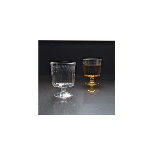 ONE PIECE ELEGANT 5.5 OZ. CLEAR WINE GLASS DISPOSABLE 24/10 240CS