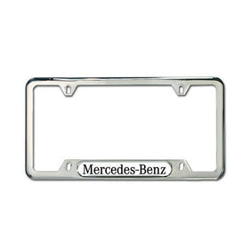 Genuine Mercedes Benz Polished Stainless Steel License Plate Frame