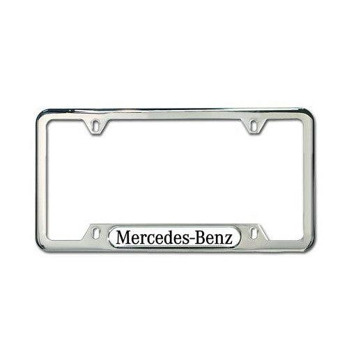 Genuine Mercedes Benz Polished Stainless Steel License Plate Frame