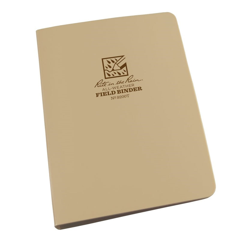Rite in the Rain All-Weather 1/2" Ring Binder, 5 5/8" x 7 7/8", Tan Binder (No. 9200T)
