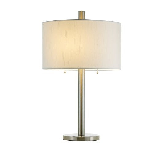 Adesso 4066-22 Boulevard 28" Table Lamp, Satin Steel, Smart Outlet Compatible