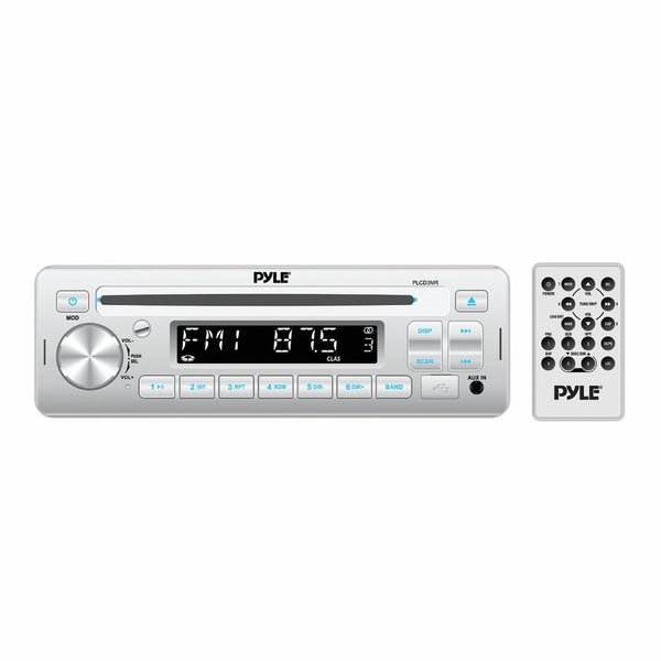 Pyle Stereo Radio Headunit Receiver, CD Player, USB/MP3 Reader, Aux (3.5mm) Input, AM/FM Radio, Single DIN (PLCD3MR)