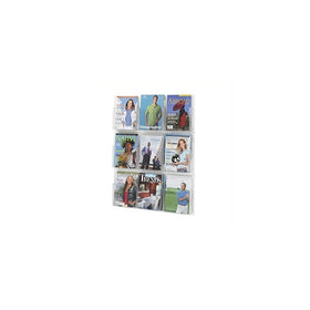 Safco Products 5665CL Clear2c Literature Display, 9 Magazine, Clear