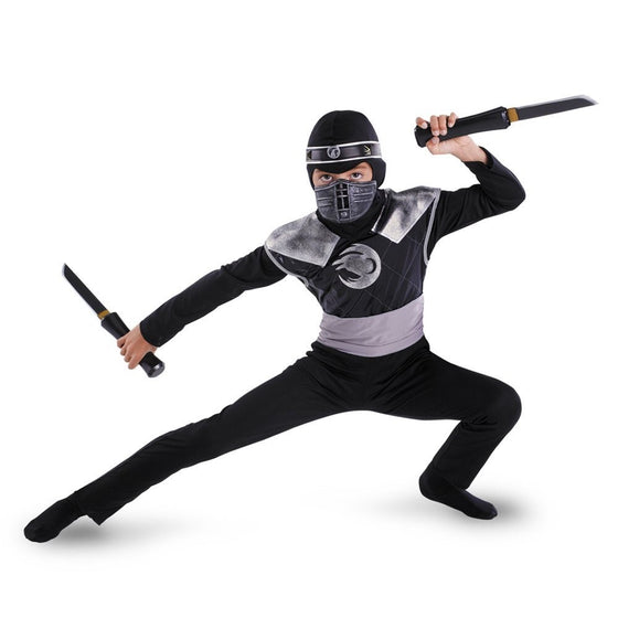 Dark Raven Ninja Classic Costume - Medium (7-8)