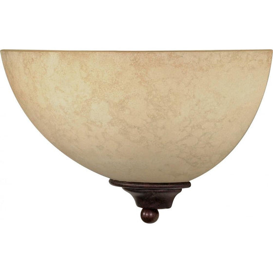 Nuvo 60/044 One Light Wall Sconce with Tuscan Suede Glass, Old Bronze