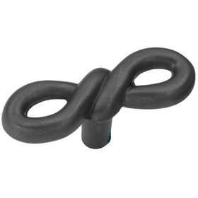 Hickory Hardware P3450-BI 2-1/8-Inch by 3/4-Inch Rustic French Twist Knob, Black Iron