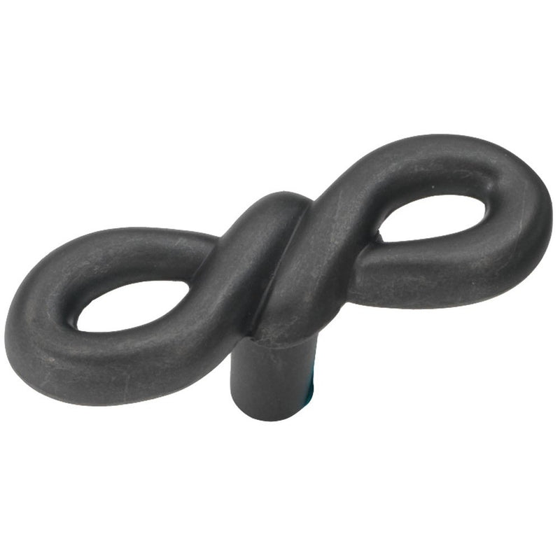Hickory Hardware P3450-BI 2-1/8-Inch by 3/4-Inch Rustic French Twist Knob, Black Iron
