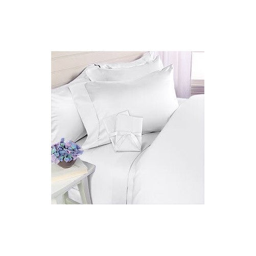 ITALIAN 800 Thread Count Egyptian Cotton Duvet Cover Set , Full / Queen , White Solid, Premium ITALIAN Finish