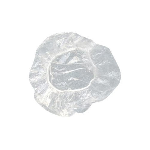 Noble Health Care Disposable Plastic Shower Caps - Pack of 100 Individually Wrapped