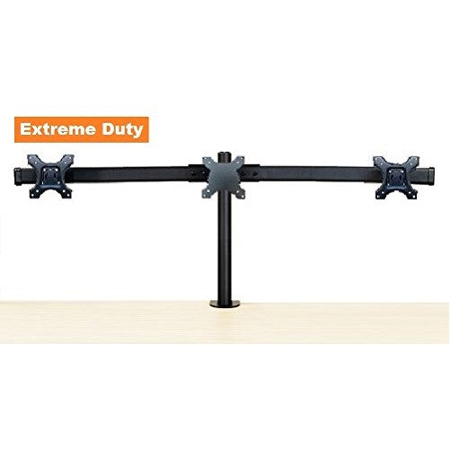 EZM Deluxe Triple Monitor Mount Stand Desktop Clamp Supports up to 3 28"(002-0019)