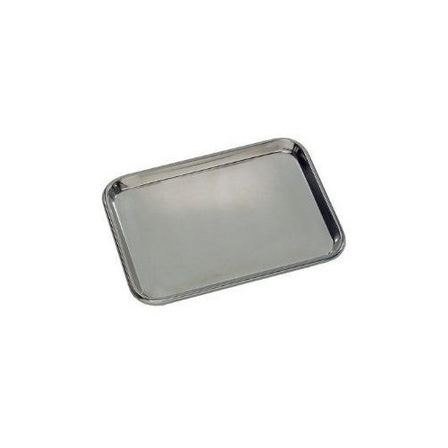 Grafco 3261 Flat Type Instrument Tray, Stainless Steel, 13-5/8" x 9-3/4" x 5/8"