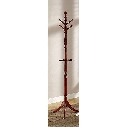 247SHOPATHOME IDF-AC6211CH Free-Standing-Coat-Racks, Cherry