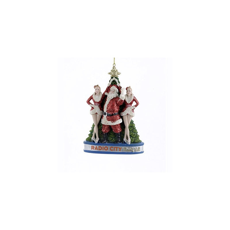 Kurt Adler Radio City Rockettes with Santa and Tree Christmas Ornament