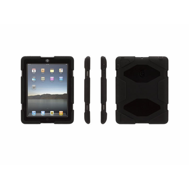 Black/Black Survivor All-Terrain Case Stand for iPad 2, 3, and (4th gen.)