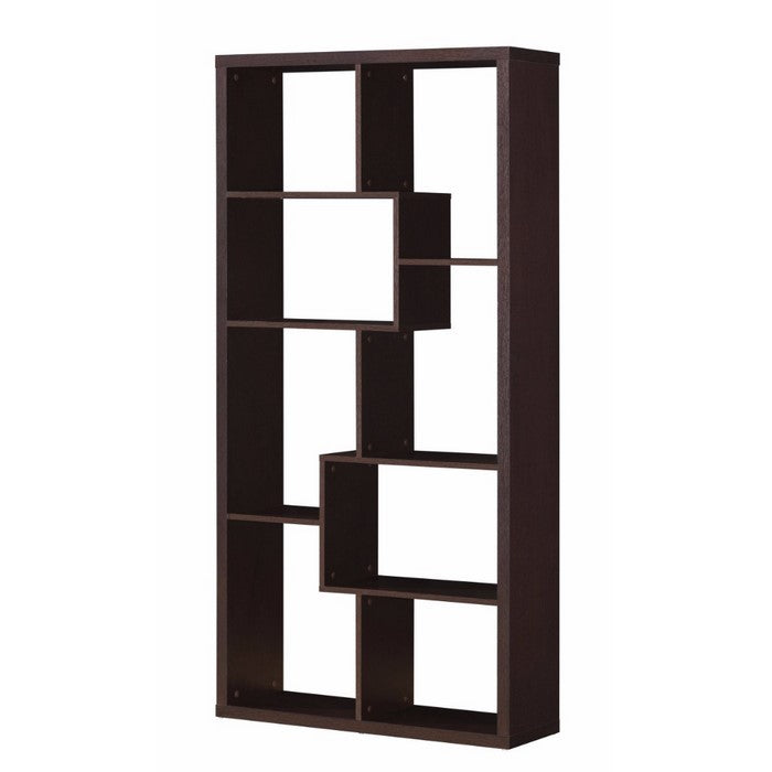 Spacious Bookcase, Cappuccino Brown
