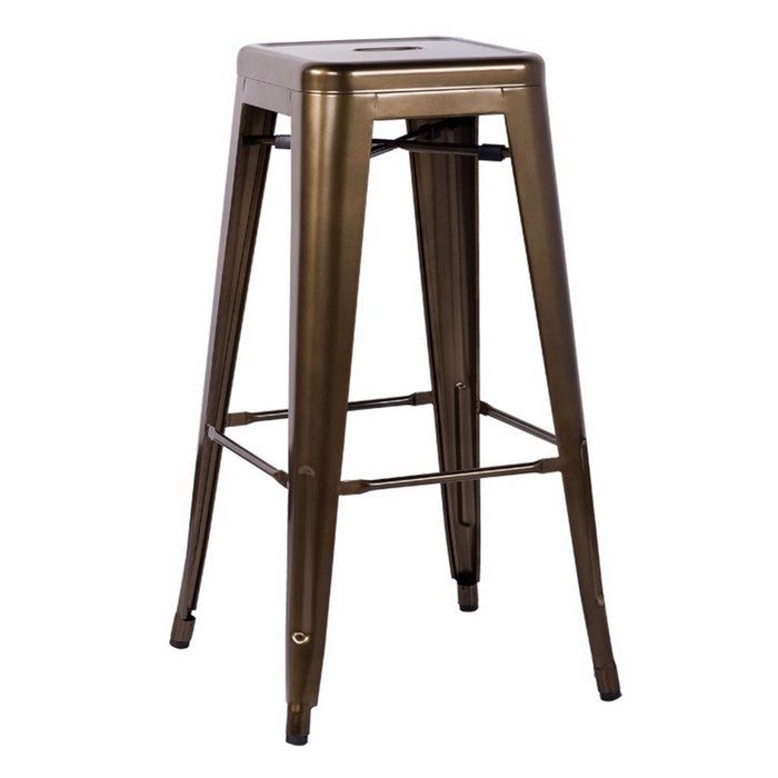 Metal Bar Stool (Set-2), Gold