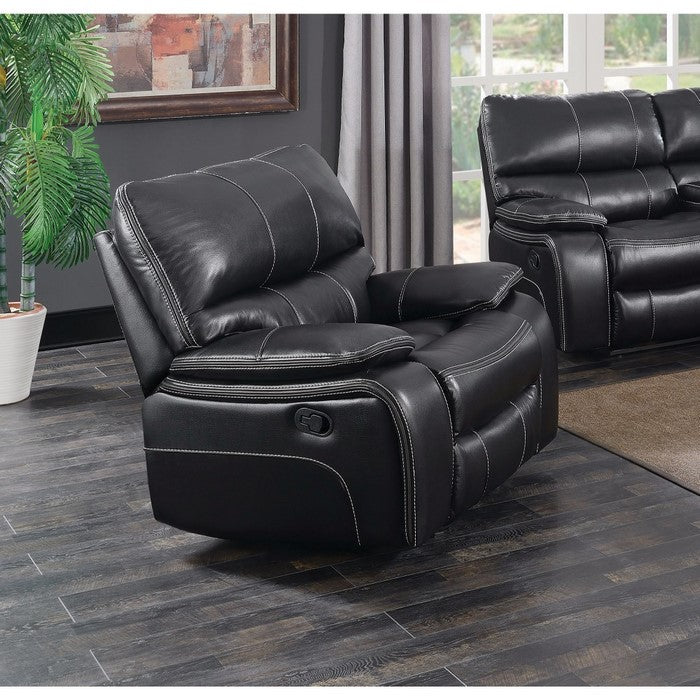 Bonny Finished Glider Recliner Chair, Black