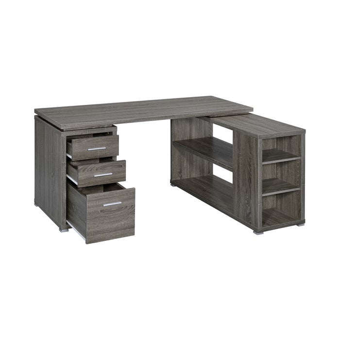 Modern Style Wooden Office Desk, Gray