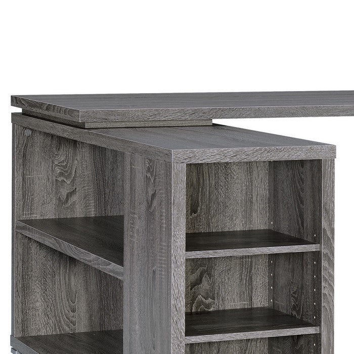 Modern Style Wooden Office Desk, Gray