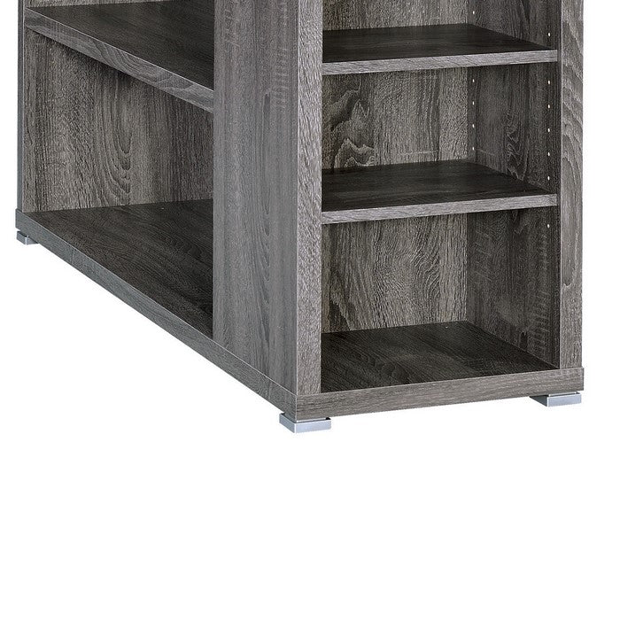 Modern Style Wooden Office Desk, Gray