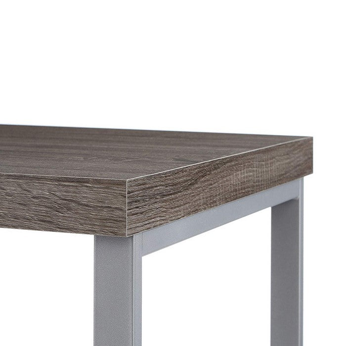 Modish Office Desk with File Drawer, Gray