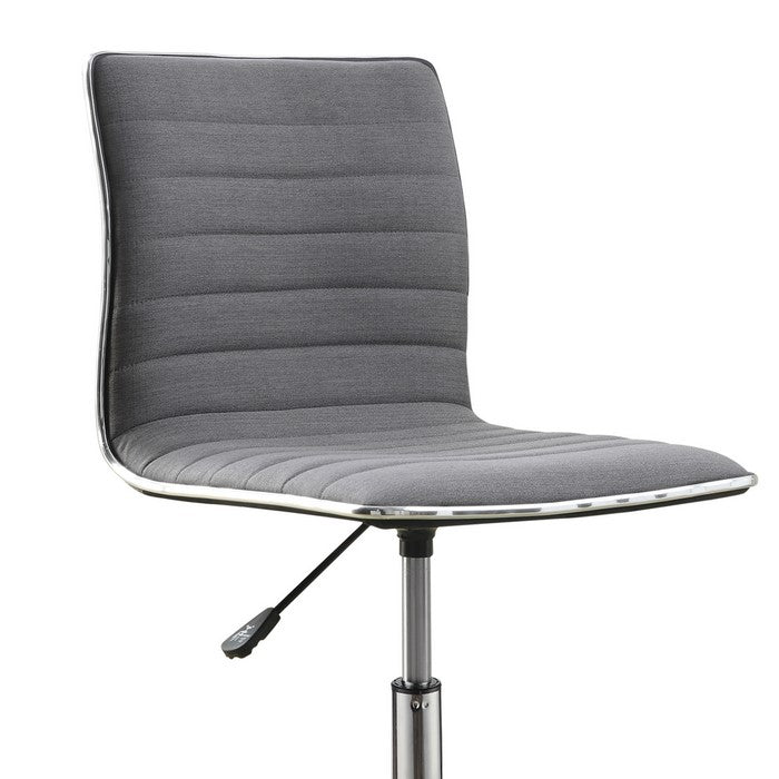 Contemporary Mid-Back Desk Chair, Gray