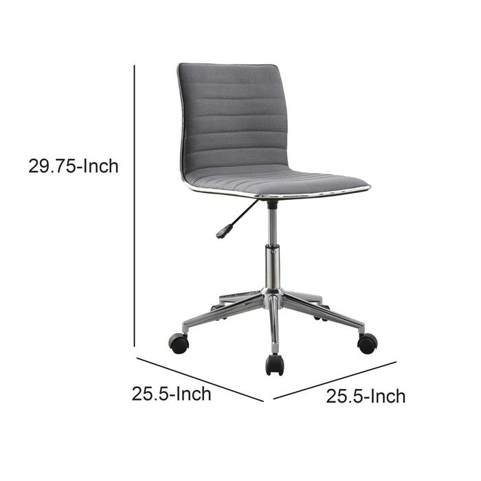 Contemporary Mid-Back Desk Chair, Gray