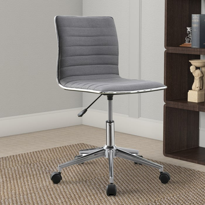 Contemporary Mid-Back Desk Chair, Gray