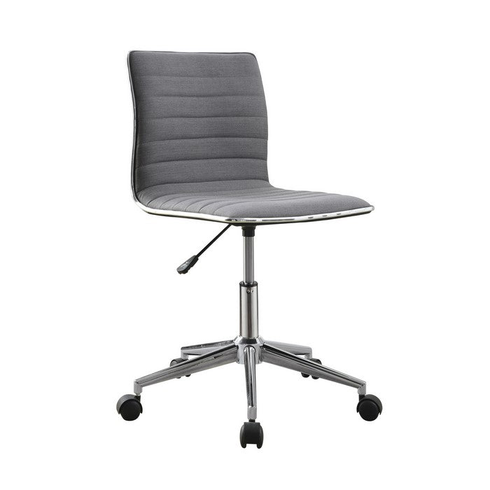 Contemporary Mid-Back Desk Chair, Gray