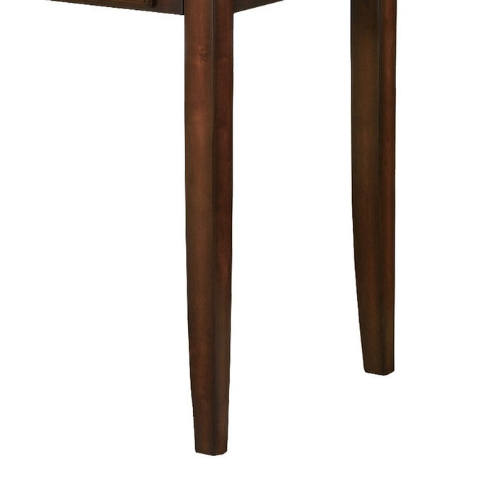 Transitional 2 Piece Wooden Desk Set, Brown