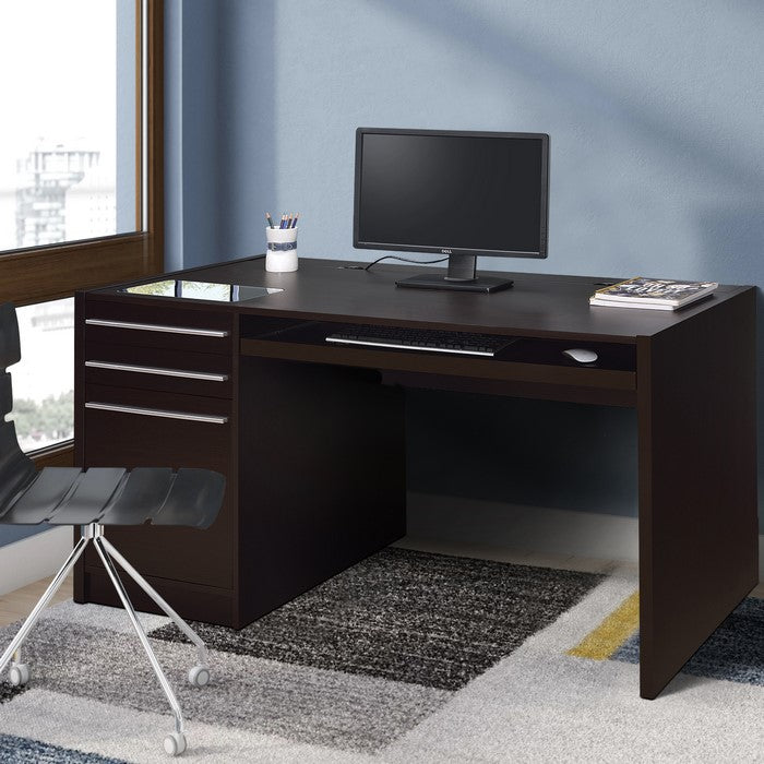 Contemporary Connect-IT Computer Desk, Brown