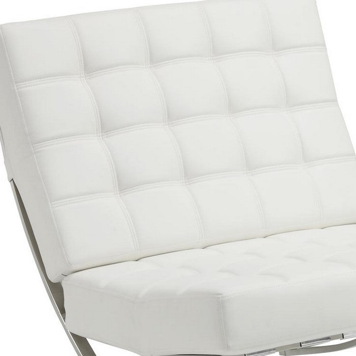 Comfortably Classy Accent Chair, White