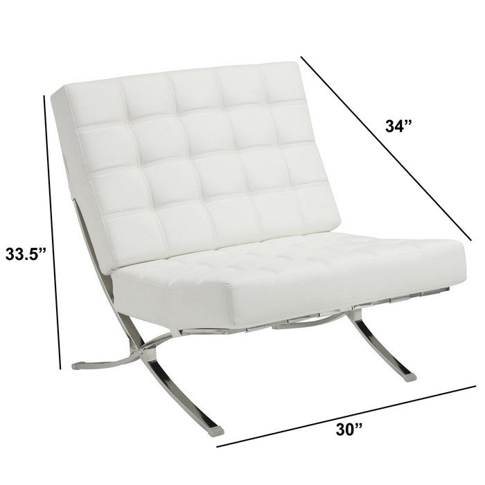Comfortably Classy Accent Chair, White