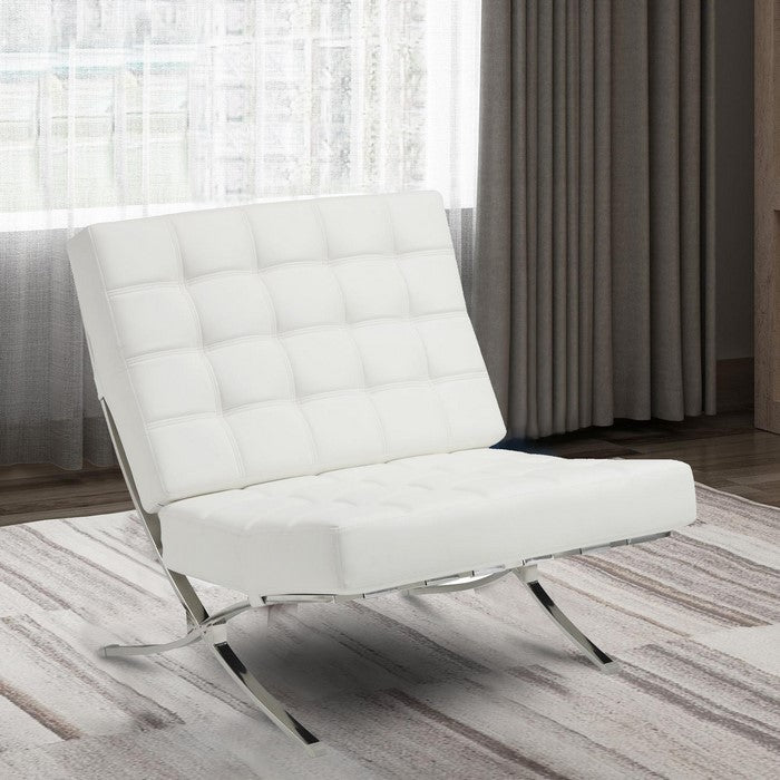 Comfortably Classy Accent Chair, White