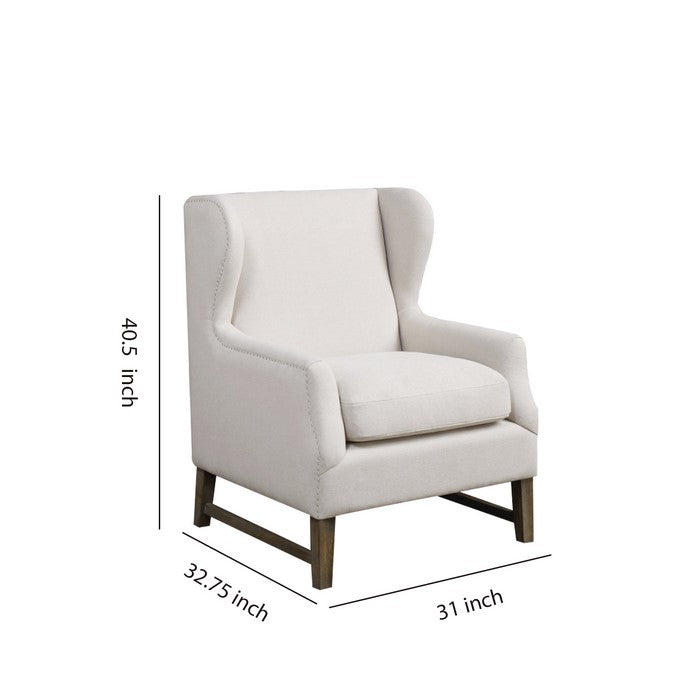 Aesthetically Refined Accent Chair, White