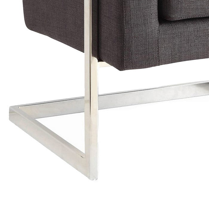 Dapperly Styled Accent Chair, Gray
