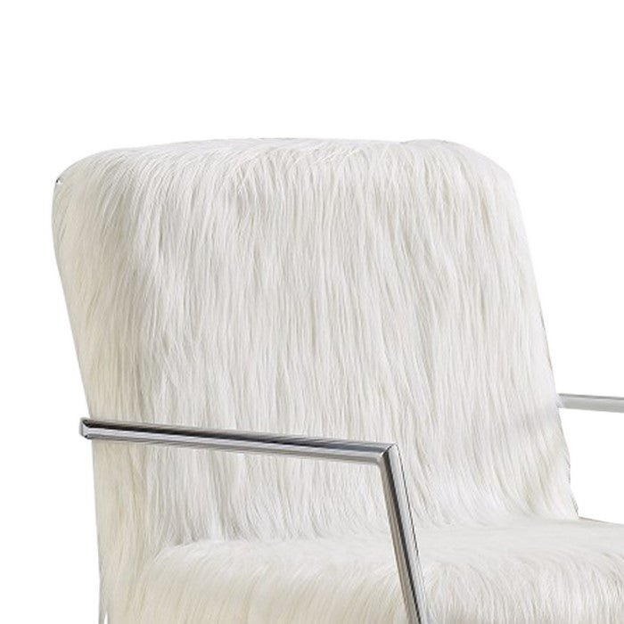 Elegantly Chic Accent Chair, White