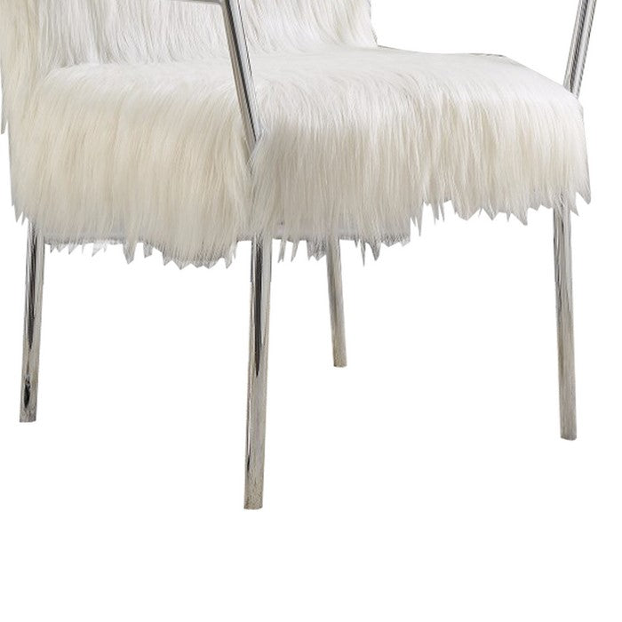 Elegantly Chic Accent Chair, White