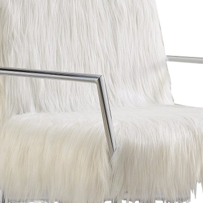 Elegantly Chic Accent Chair, White