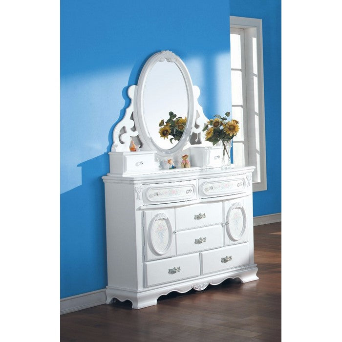 Alluring Jewelry Mirror, White