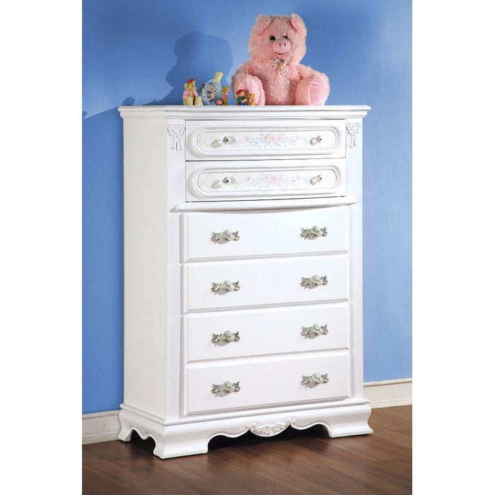 Wooden Spacious Chest, White