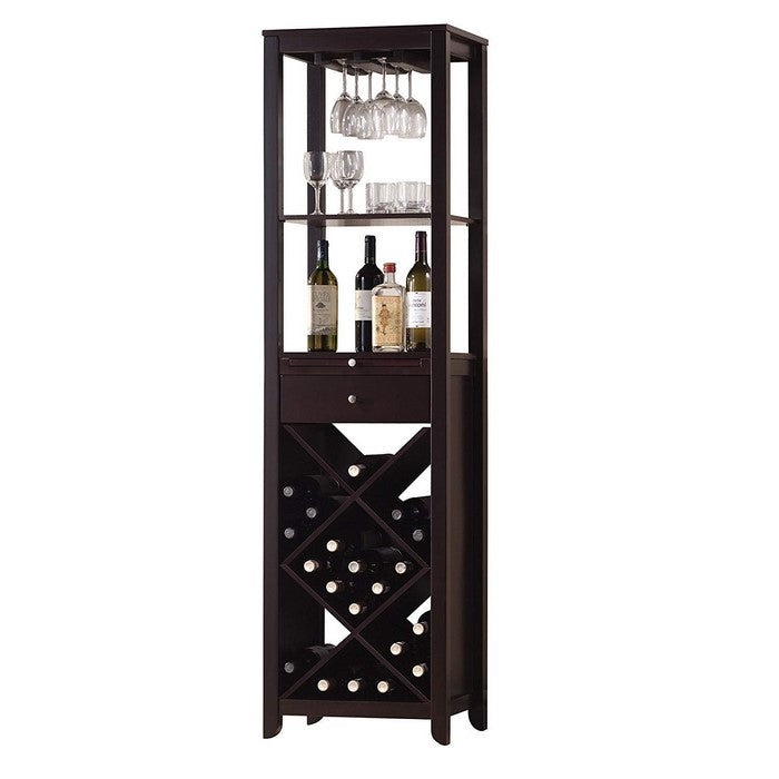 Smart Looking Wine Cabinet, Espresso Brown